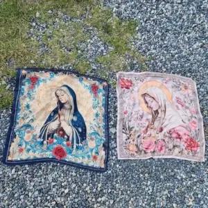 천주교 성모마리아 성물 새틴 스카프 목도리 여성 봄 여자 머플러 포인트 선물 가을 소품 패션