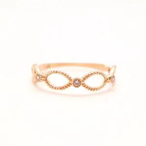 14k 꽈배기 큐빅 반지 OPDJR4502