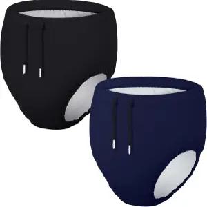 글리토퍼 2개 청소년 수영 기저귀 특수 필요 재사용 가능한 천 수영용 방수 요실금 커버 남녀 공용