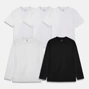 [베이직하우스][5PACK] 순면20수 헤비웨이트 (긴팔+반팔)티셔츠 2+3팩