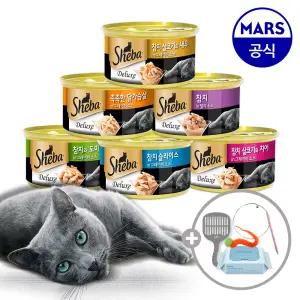 [24+12] 쉬바 캔 36개 골라담기+모래삽+고양이낚시대+베베숲물티슈