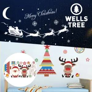 [웰스트리] 크리스마스 인테리어 스티커 시트지/창문/카페/매장 꾸미기