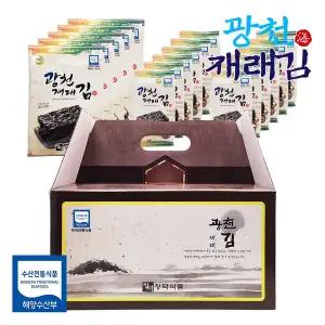 [프레시데이]원초듬뿍 고급 광천김 재래김 선물세트 (도시락김12봉+전장김5봉)