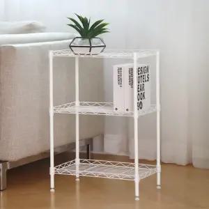 화이트 메탈렉 3단선반450