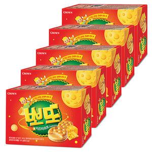 크라운 뽀또 치즈 161g x 5개 / 비스킷 과자 간식