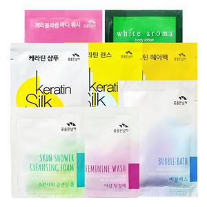 꽃을든남자 일회용 세면도구 모음 샴푸 린스 바디 로션 클린징 청결제 헤어왁스 바블바스