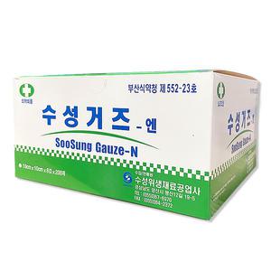 수성 접은거즈 10cmX10cmX8P 200매 드레싱 면사 거즈