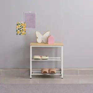 칼릭스 3단 4단 원목 철제 선반 현관 벤치 신발정리대