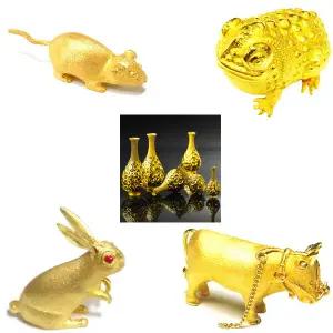 순금 두꺼비 생쥐 토끼 호랑이 황소 26.25g 24k