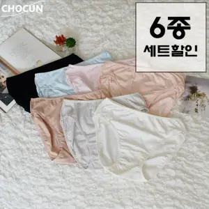 [초끈][6종세트]60수면스판베이직팬티6종세트,요일팬티