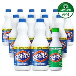 유한락스 레귤러 용기 1L x 12개 + 후레쉬 500ml