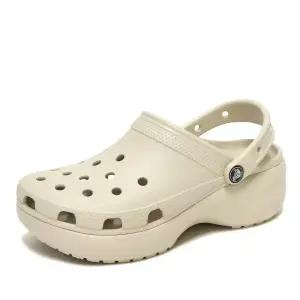 크록스 클래식 플랫폼 클로그 슬리퍼 본 화이트 206750-2Y2