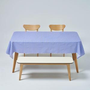 룰루홈 PVC 방수 식탁보 체크블루, 138-220, 1개