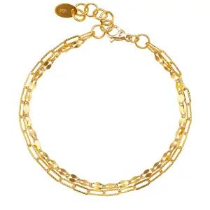 [한국금다이아몬드] 여자 순금 팔찌 사각 잠자리 체인 24K 3.75g 18K장식