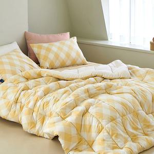 쁘리엘르 할리퀸 세미마이크로 차렵이불, K, 파스텔옐로, 1개