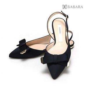 [갤러리아] 바바라슈즈 패브릭 리본 슬링백 BBB115NY