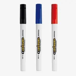 아트박스 모나미 모나미 가는글씨용 네임펜 set 흑1 청1 적1)