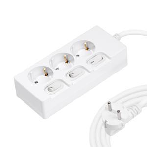 뉴잇 16A 개별 스위치 멀티탭 3구, 3m, 1개