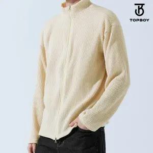 [하프클럽/탑보이]골지 스판 투웨이 니트집업 (LW123)