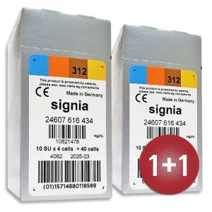 1통+1통 (2통) 지멘스 시그니아 보청기배터리 1통(40알) 312번 보청기밧데리 건전지 약