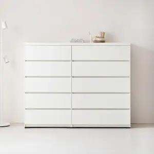 헤이즈 서랍장 E0 속깊은 5단서랍장 세트 1400