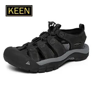 [킨]킨 샌들 M 뉴포트 레더 블랙스틸그레이 1022247