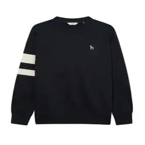 헤지스 남성 24FW [반값세일]네이비 소매 배색 맨투맨 HZTS4D344N3