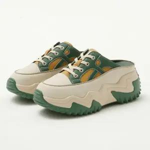 [하프클럽/더힐]키높이 여성여자 슬립온 뮬 스니커즈 운동화 블로퍼 7.5cm sjbad-l