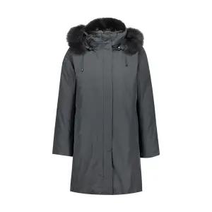 [벨리시앙](의정부점)탈부착 폭스퍼 후드 토끼털안감 구스 다운_HZ4402