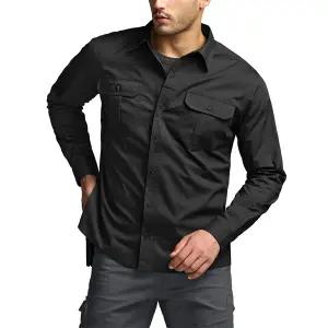 [CQR] 남성 아웃도어 스포츠 스판 플랩 포켓 긴팔 셔츠 CQ-TOS422