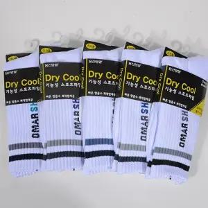 드라이쿨 기능성 스포츠파일 남자 장목양말 5P 편한