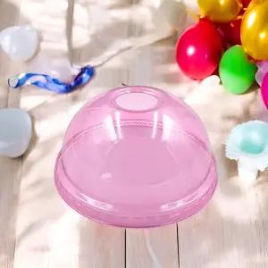 핑크 돔리드 테이크아웃 카페 일회용 98파이 핑크색 돔뚜껑D98 1000개입