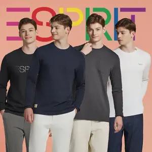 에스프리 ESPRIT 남성 코튼100 긴팔티셔츠 4종 세트