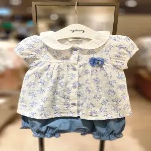 [아가방] 로지 블루꽃반팔상하세트 (01S323061)