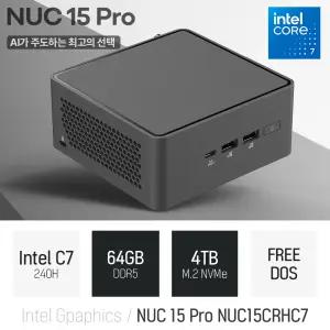ⓒ ASUS NUC 15 Pro NUC15CRHC7 코어7 240H 64GB 4TB / 인강용 사무용 비즈니스용 가정용 미니PC