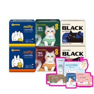 생리대 (사은품증정) 입는 오버나이트 BEST 모음전 유기농 미피/부드러운 블랙