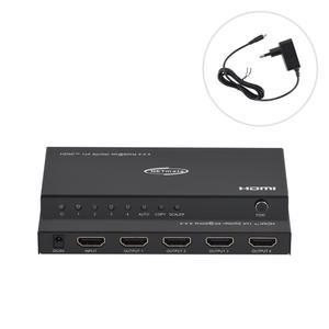 고급형 EDID 4K 60Hz HDMI분배기 4포트 모니터 TV 연결 4:1 컴퓨터 영상 스플리터 확장 듀얼 동시화면