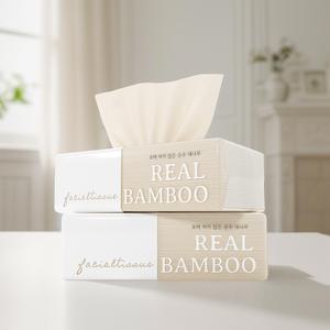 휴홈 무표백 리얼 뱀부 티슈 3겹 소프트팩 125매, 12개