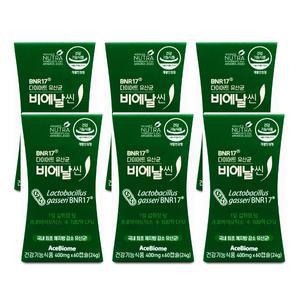 비에날씬 BNR17 다이어트 유산균 400mg x 60캡슐 X 6박스 I