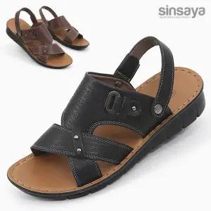 [신사야]크로스장식 슬리퍼겸용 남성샌들 25S052