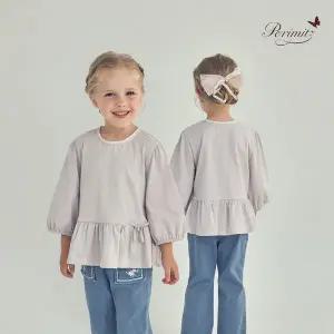 [대구백화점] [페리미츠]키즈 여아 프릴 7부 티셔츠(P2531T162)