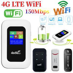 4G 모바일 와이파이 모뎀 포켓 LTE 150MBPS 카드 핫스팟 3000MA 무선 FI 휴대용 슬롯 라우터 SIM