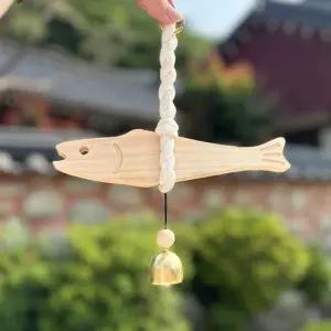 액막이 우드 명태 풍경 현관 도어벨 2size 행운 집들이 개업 이사 선물 (자석고리 1P 무료증정)