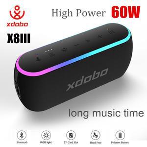 XDOBO X8 III 블루투스 스피커 무선 서브 우퍼 6600mAh 60W 강력한 딥베이스 보조베터리 야외 파티 킹 음악