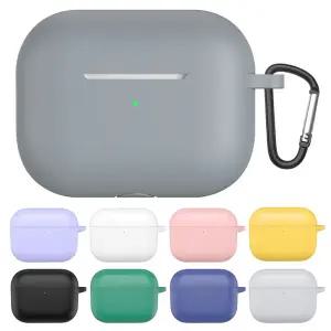 에어팟 프로3세대 파스텔컬러 슬림 일체형 실리콘 카라비너 키링 고리 케이스