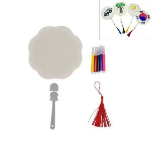 DIY 종이부채 만들기 세트 꽃모양 (WFJVCPP)