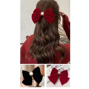 여성 벨벳 소재 스퀘어 진주 헤어 자동핀 여성헤어핀 벨벳헤어핀 여자벨벳핀 여성벨벳핀