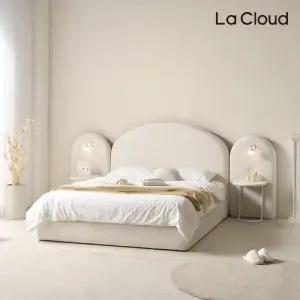 라클라우드 디아나 기능성 패브릭 라운드 평상형 침대프레임 SS/Q/K/LK