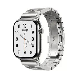 Apple Watch Hermes 11 GPS + Cellular 42mm 실버 티타늄 케이스 그리고 사티네 Grand H (S/M/L) Size