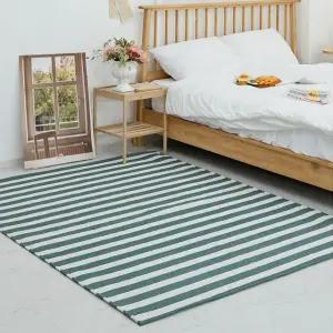 시어서커 러그 스트라이프 그린 원형 150 (WC68898)